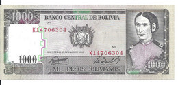 BOLIVIE 1000 PESOS  BOLIVIANOS  D1982 UNC P 167 - Bolivie