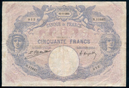 50 Francs 1925 Fay- F.14-38 TB+ - 50 F 1889-1927 ''Bleu Et Rose''