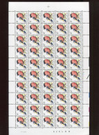 Belgie Buzin Vogels 2295 Volledig Vel Drukdatum 17/6/1988 Plaatnummer Numéro De Planche 2 Date RR - 1991-2000