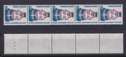 Berlin 831 RM 5er Streifen Mit Gerader Nummer SWK 20 Pf Postfrisch - Roulettes