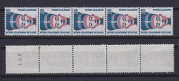Berlin 831 RM 5er Streifen Mit Ungerader Nummer SWK 20 Pf Postfrisch - Roulettes