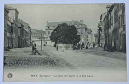 @J@  -   BASTOGNE   -   La Place De L'église Et La Séminaire  -  Zie / Voir Scan's - Bastenaken