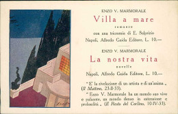 ENZO V. MARMORALE ( PADULI / BENVENTO ) VILLA A MARE / ROMANZO  - LA NOSTRA VITA / NOVELLE - 1930S/40s (16238) - Benevento