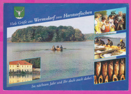 291927 / Germany - Viele Grüße Aus Wermsdorf Vom Horstseefischen  Horstsee - Hotel Seegasthot , Fish Fishing PC - Wermsdorf