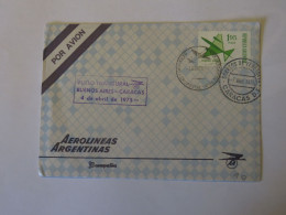 ARGENTINA AEROLINEAS  ARGENTINAS FIRST FLIGHT COVER BUENOS AIRES - CARACAS 1975 - Usati