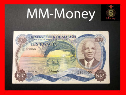 MALAWI 10 Kwacha 30.6.1979  P. 16  *rare*  VF + - Malawi