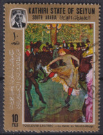 1967 Hadhramaut, Kathiri (Seiyun) .Mi:AD-KS 142A, Yt:AD-KS 122, "La Danse Au Moulin Rouge", By Henry De Toulouse-Lautrec - Yémen