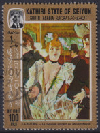 1967 Hadhramaut, Kathiri (Seiyun) Mi:AD-KS 147A,Yt:AD-KS PA4 "La Goulue Entrant La Moulin Rouge", By H. Toulouse-Lautrec - Yémen