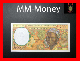 CENTRAL AFRICAN STATES "L"  Gabon 2.000 2000 Francs 1993 "first Date"   P. 403 L  AUNC - Estados Centroafricanos