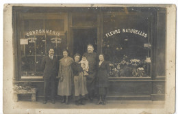 CARTE  PHOTO    CORDONNERIE  COLLIN  RUE  CLAUDE  BERNARD   PARIS 5e  ( état ) - Andere & Zonder Classificatie