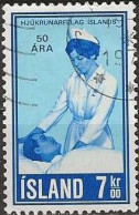 ICELAND 1970 50th Anniversary Of Icelandic Nurses Association - 7k. - Nurse Tending Patient FU - Usati