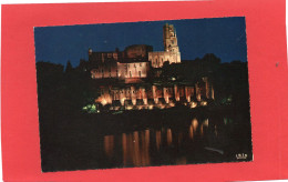 81----ALBI---Basilique Sainte-Cécile XIIIè Siècle--Effet De Nuit Au Bord Du Tarn--voir 2 Scans - Albi