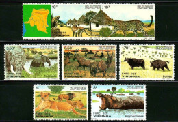 Zaire Zaire 1982 Virunga National Park Wildlife 7v MNH - Nuevos