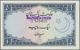 Bangladesh: Government Of Pakistan, 1 Rupee ND(1964) - Handstamped 1971 "BANGLAD - Bangladesh