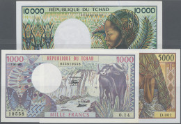 Chad: Banque Des États De L'Afrique Centrale - République Du Tchad, Lot With 3 B - Ciad