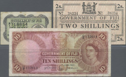 Fiji - Bank Notes: Government Of Fiji, Lot With 3 Banknotes, 1942 And 1957 Serie - Fiji