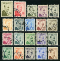 Türkiye 1958 Mi 1573-1592 Kemal Atatürk, Portrait With Double Line Frame - Usados