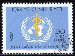 Türkiye 1968 Mi 2094 20th Anniversary Of World Health Organisation WHO - Usati