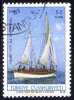 Türkiye 1968 Mi 2100 The World Tour Made With The Yatch "KISMET" | Sailing Ships - Used Stamps