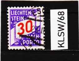 KLSW/68 LIECHTENSTEIN 1928 Michl  18 PORTO Gestempelt / Entwertet ZÄHNUNG SIEHE ABBILDUNG - Segnatasse