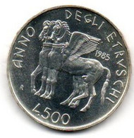 1985 - Italia 500 Lire Etruschi - Senza Confezione      ----- - Commemorative