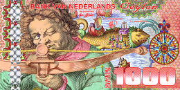 Magnifique 1000 Gulden Ceylan Netherlands 6 Avril 2016 UNC  POLYMER  Essai - Spécimen - Specimen