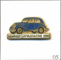 Pin’s Automobile - Renault / Modèle “Juvaquatre“ De 1939 - Carrosserie Bleu Nuit. Est. CEF Paris. Zamac. T949-05 - Renault