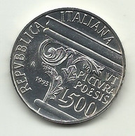 1993 - Italia 500 Lire Argento - Orazio - Senza Confezione      ----- - Herdenking