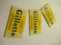 3 Lames De Rasoir Anciennes Neuves/ Gillette / Lame Française/Fabrication Française/ Vers 1960-1970              PARF247 - Hojas De Afeitar