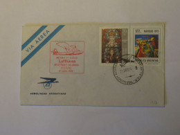 ARGENTINA LUFTHANSA FIRST FLIGHT COVER STUTTGART - BUENOS AIRES  1974 - Gebraucht