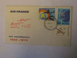 ARGENTINA AIR FRANCE FIRST FLIGHT COVER BUENOS AIRES - PARIS 1973 - Usati