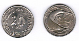 SINGAPORE   20 CENTS 1981 (KM # 4) #7152 - Singapore