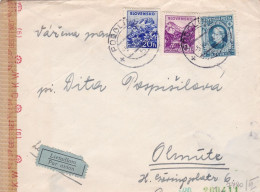 1944 Slovakia Air Mail Cover Letter.  Podolinec, Olomouc, Olmutz. Censorship. (C03222) - Covers & Documents