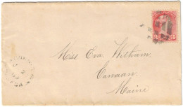 Canada - Lettre Pour Miss Eva Witham à Canna (Maine) USA - Rein Victoria - Queen Victoria - 27 Janvier 1889 - Storia Postale