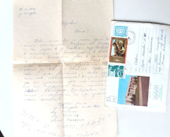 #85 Traveled Envelope Russian-Turkish War And Letter Cirillic Manuscript Bulgaria 1980 - Stamps Local Mail - Covers & Documents