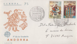 Enveloppe  FDC  1er  Jour   ANDORRE   ANDORRA     Paire    EUROPA     1975 - Otros & Sin Clasificación