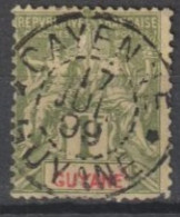 GUYANE - 1892 - YVERT N°42 OBLITERE CAYENNE 1899 - - Gebruikt