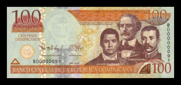 República Dominicana 100 Pesos Dominicanos 2012 Pick 184b Low Serial 91 Sc Unc - Dominikanische Rep.