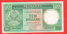 Hong Kong 10 Ten Dollars 1989 UNC Notes - Hongkong