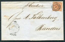 1856 Denmark 4sk Imperf Entire Copenhagen - Randers - Cartas & Documentos