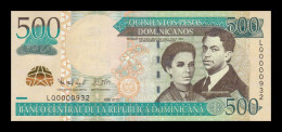 República Dominicana 500 Pesos Dominicanos 2012 Pick 186b Low Serial 932 Sc Unc - Dominicaine