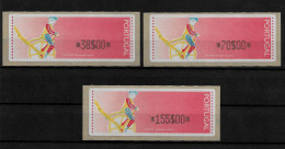 PORTUGAL ATM MACHINE STAMPS - ETIQUETAS - Ciclista SET Nº 6 MNH (BA5#446) - Frankeermachines (EMA)