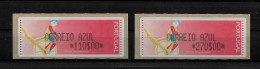 PORTUGAL ATM MACHINE STAMPS - ETIQUETAS - 1992 Ciclista CORREIO AZUL - VAL. 110, 270 ESCUDOS MNH RARO (BA5#448) - Frankeermachines (EMA)