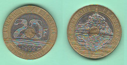 Francia 20 Francs 1992 France Mont Saint Michel Bimetallic - 20 Francs