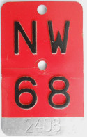 Velonummer Nidwalden NW 68 - Placas De Matriculación