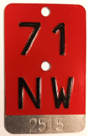 Velonummer Nidwalden NW 71 - Number Plates