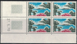 N°1646 - ILE DU GOSIER - BLOC DE 4 - COIN DATE - 25-5-1970 - COTE 3€50. - 1960-1969