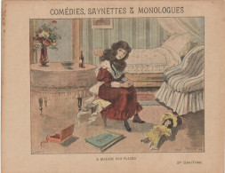 Ancien Protège-cahier - Dessins Signés Jack ABEILLE 98 - 1898 - 2° Série (Filles). - Protège-cahiers