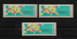 PORTUGAL ATM MACHINE STAMPS - ETIQUETAS - 1995 TOY GALINHAS - Nº 10 SET MNH (BA5#455) - Franking Machines (EMA)