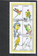 ZAMBIA Nº 745 AL 750 - Perroquets & Tropicaux